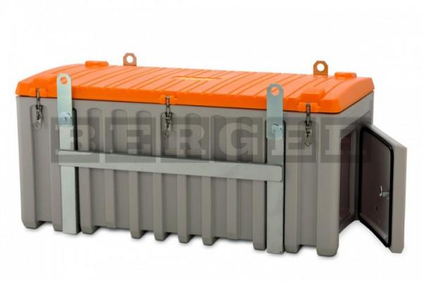 Werkzeugbox Cembox kranbar aus PE grau/orange mit Seitentür